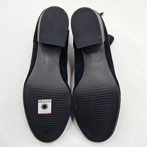 Ugg Western Casual Ankle Booties Suede Black Block Heel Short Boots Size 9.5 - Picture 7 of 11